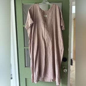 Humanoid Pink Linen shift Dress